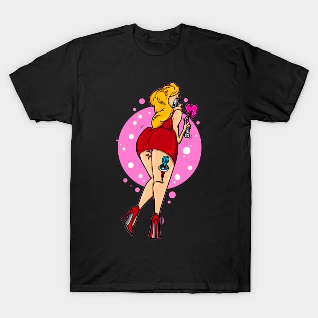 Street Art Girl T-Shirt by Demonforge